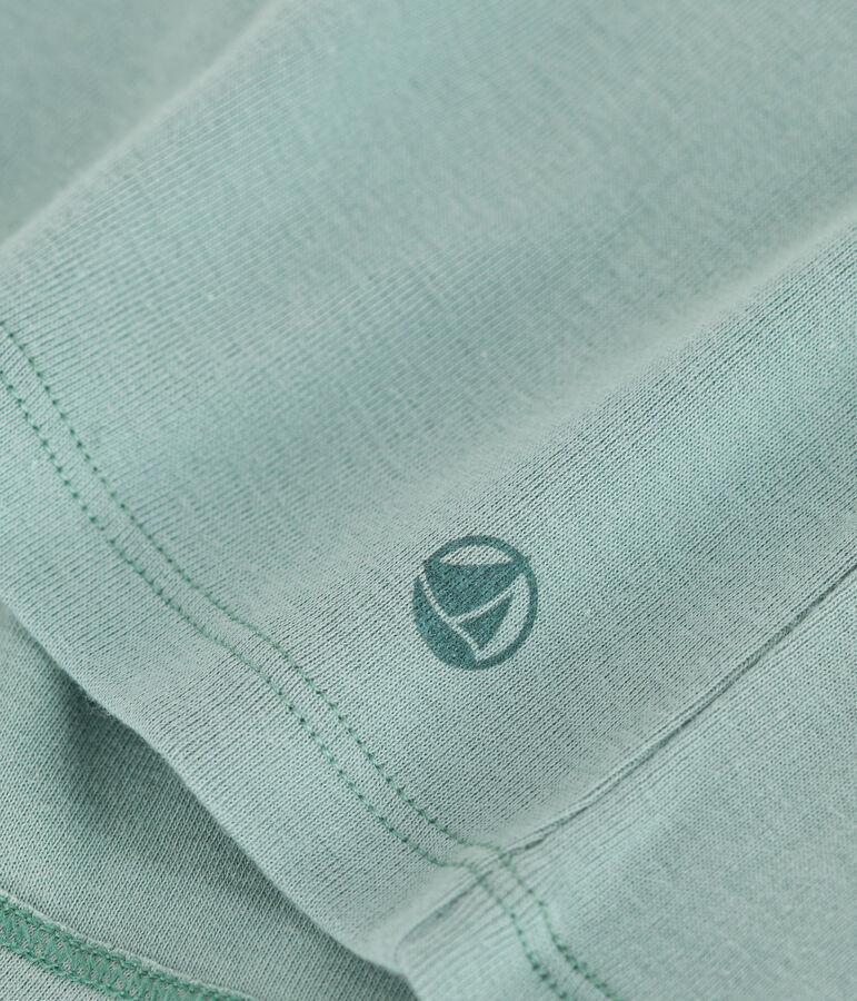 Kurz&auml;rmeliges Kinder-T-Shirt aus einfarbiger Baumwolle gr&uuml;n