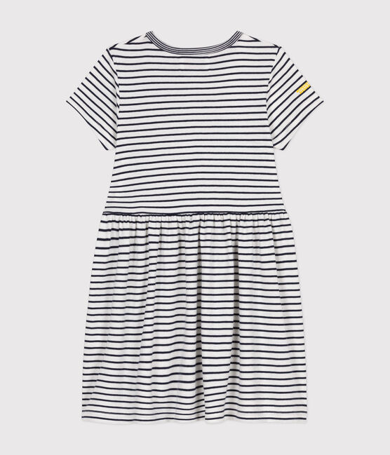 Kinder-Kleid Mr. Men und Little Miss aus Baumwolle für Mädchen weiss MARSHMALLOW/blau SMOKING