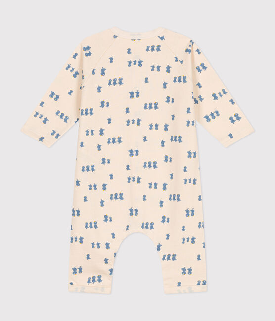 Langer Baby-Overall aus Molton weiss AVALANCHE/ MULTICO