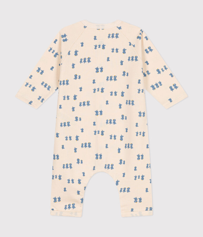 Langer Baby-Overall aus Molton naturfarben/vielfarbig