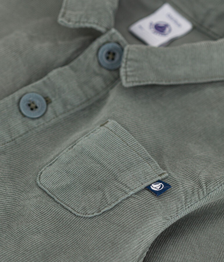 Langer Baby-Overall aus Nicki gr&uuml;n THUYA