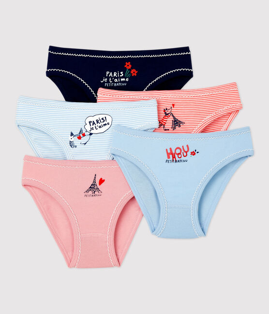 5er-Set Slips aus Baumwolle für Mädchen variante 1
