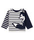 Neu interpretiertes Baby-Streifenshirt für Jungen