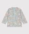 Baby-T-Shirt mit UV-Schutz, Blumenmuster blau/vielfarbig