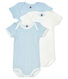 Trio kurzärmelige Baby-Bodys