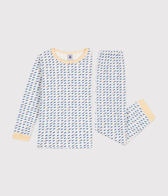 Kinder-Pyjama aus Nicki mit Raketen-Motiv weiss MARSHMALLOW/weiss MULTICO