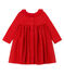 Langärmeliges Babykleid aus Materialmix für Mädchen rot TERKUIT/gelb OR