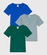 Kurzärmelige T-Shirts aus Baumwolle im 3er-Set für kleine Jungen.