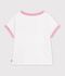 Kurz&auml;rmeliges einfarbiges Kinder T-Shirt weiss