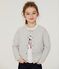 Kinder-Cardigan Mädchen grau BELUGA CHINE