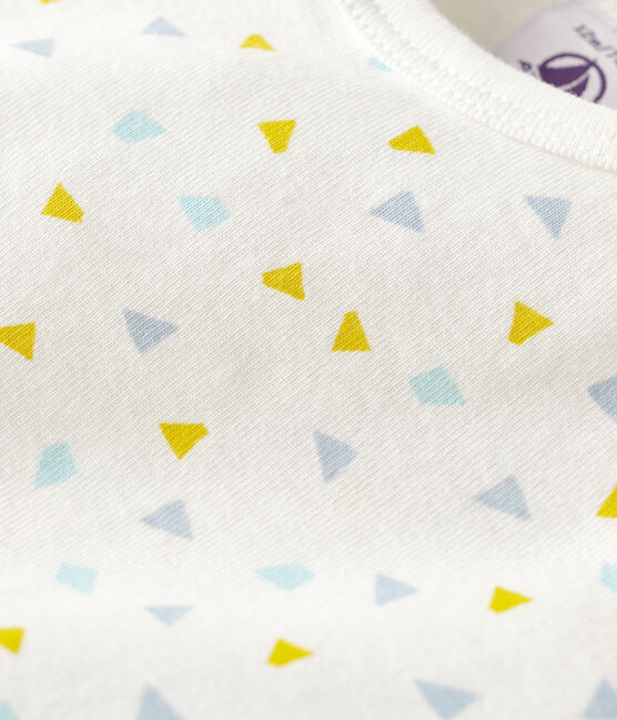 Baby-Strampler aus Baumwolle ohne Druckknöpfe mit Konfetti-Motiv weiss MARSHMALLOW/weiss MULTICO