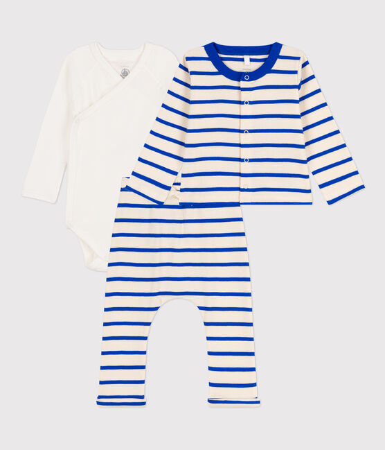 Baby-Set aus Baumwolle mit Marinestreifen blau AVALANCHE/weiss PERSE