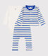 Baby-Set aus Baumwolle mit Marinestreifen