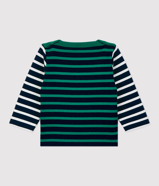 Baby-Matrosenshirt aus Baumwolle. weiss MARSHMALLOW/weiss MULTICO