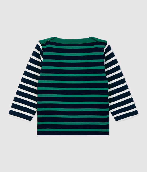Baby-Matrosenshirt aus Baumwolle. weiss/vielfarbig