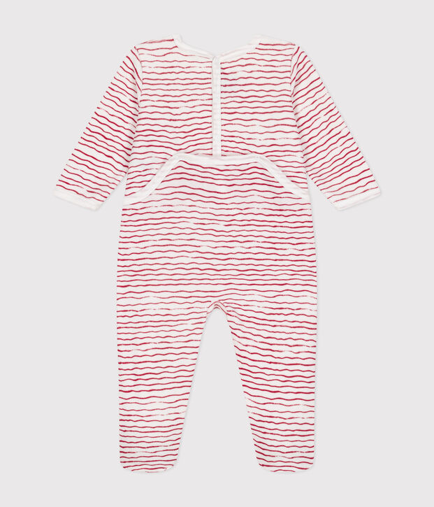 Dors bien en velours b&eacute;b&eacute; weiss/rot
