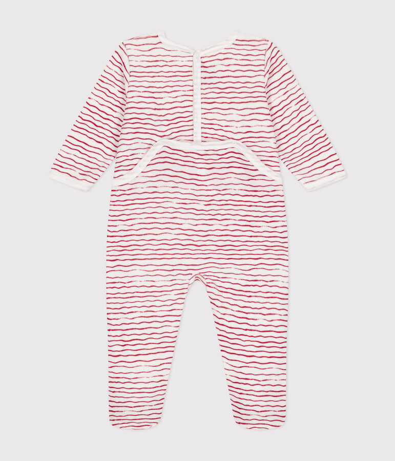 Dors bien en velours b&eacute;b&eacute; weiss/rot