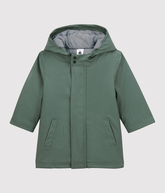 Warme Baby-Regenjacke mit Fleecefutter grün THUYA