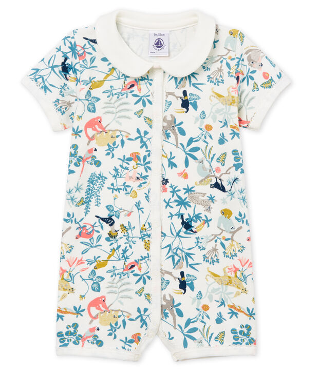 Baby-Kurzoverall M&auml;dchen weiss/vielfarbig