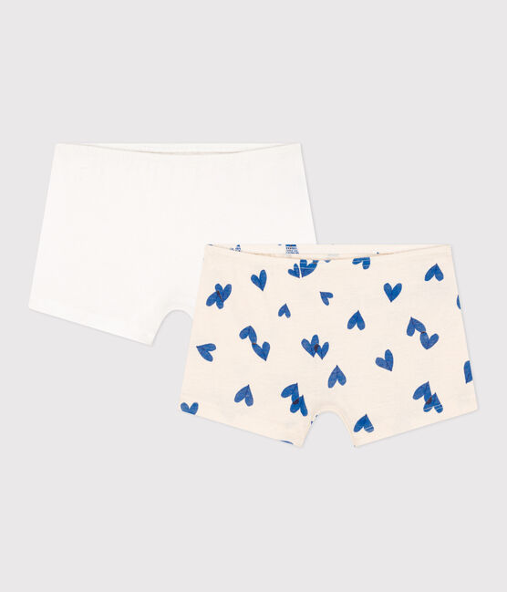 2er-Set Shortys aus Baumwolle mit Herzmotiv für Mädchen variante 1