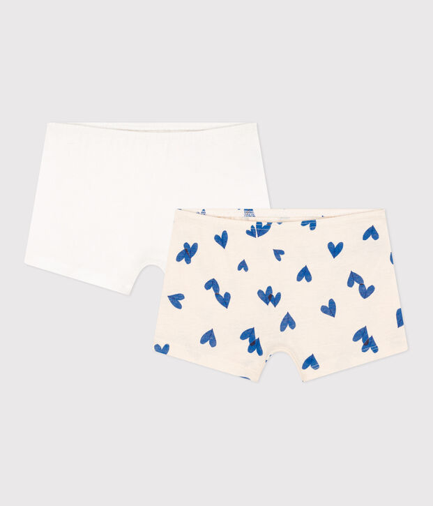 2er-Set Shortys aus Baumwolle mit Herzmotiv f&uuml;r M&auml;dchen vielfarbig