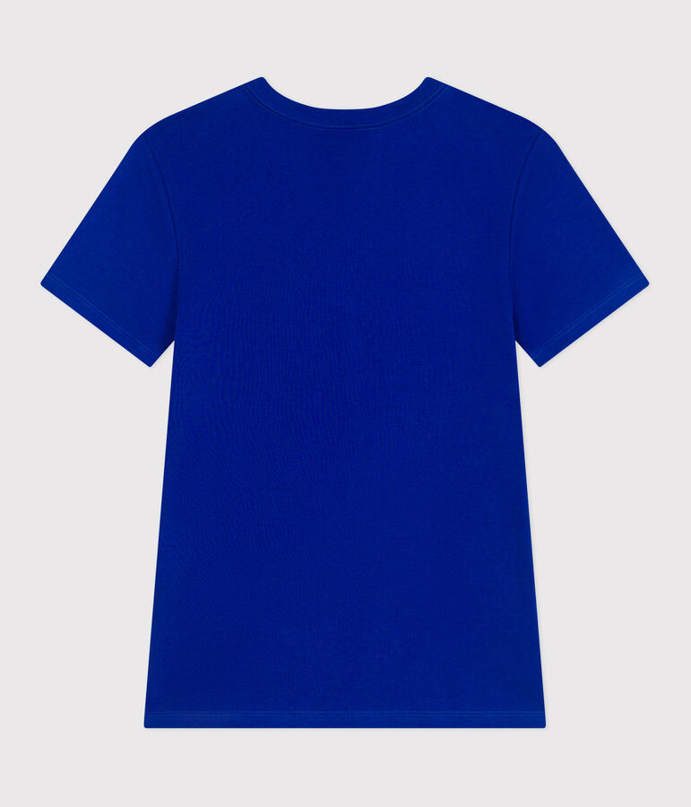 Damen-T-Shirt L'Iconique aus einfarbiger Baumwolle blau