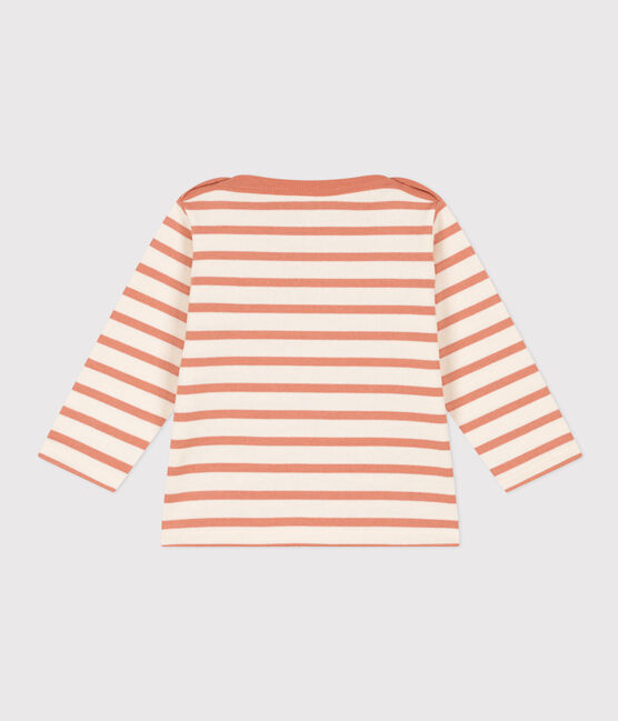 Baby-Streifenshirt aus dickem Jersey rosa AVALANCHE/weiss SIENNA