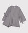 Gestreifter Kimono für Damen blau SMOKING/weiss MARSHMALLOW