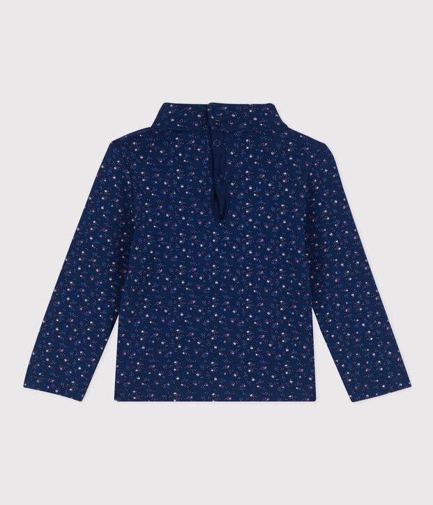 Baby-Rollkragenshirt aus Baumwolle blau/vielfarbig