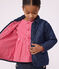 Kinder-Jacke aus einfarbigem Denim mit Sternen blau