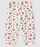 Baby-Hose aus Doppeljersey für Mädchen weiss MARSHMALLOW/weiss MULTICO