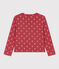 Gemusterter Cardigan aus Baumwolle für Mädchen rosa PAPI/beige AVALANCHE