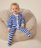 Strampler aus Nicki mit Weihnachtsmotiven blau CALVIN/ MARSHMALLOW
