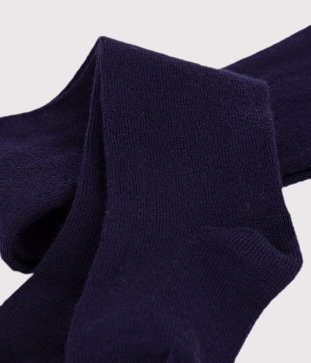 Baby-Strumpfhose aus einfarbiger Baumwolle blau