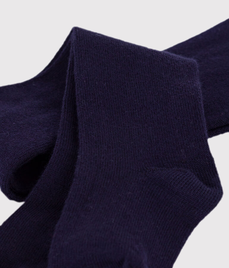 Baby-Strumpfhose aus einfarbiger Baumwolle blau