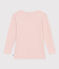 Langärmeliges T-Shirt aus Wolle und Baumwolle rosa SALINE