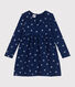 Langärmeliges Kinder-Kleid aus Baumwolle mit Blumenmuster