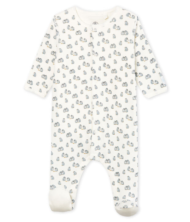Baby-Bodyjama aus Nicki f&uuml;r Jungen weiss/vielfarbig