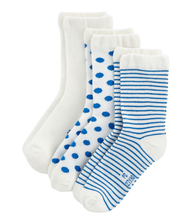 Set aus 3 Paar Kinderstr&uuml;mpfen M&auml;dchen vielfarbig