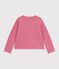 Kinder-Cardigan aus einfarbiger Baumwolle rosa