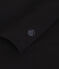 Langärmeliges Damen-T-Shirt "L'Iconique" mit Mäusezähnchenkante aus einfarbigem Rippstrick schwarz BLACK