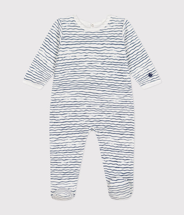 Dors bien en velours b&eacute;b&eacute; weiss/blau