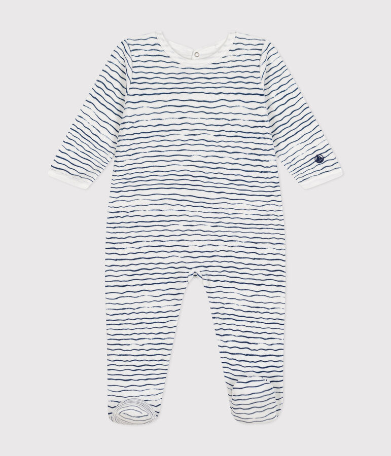 Dors bien en velours b&eacute;b&eacute; weiss/blau