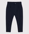 Warme Kinderhose aus Molton blau SMOKING