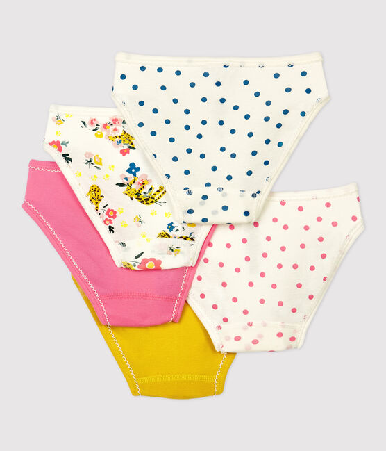 5er-Set Slips aus Baumwolle und Elastan mit Herzmotiv für Mädchen variante 1