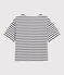 Kurzärmeliges Matrosenshirt aus Baumwolle für Damen. weiss MARSHMALLOW/blau SMOKING