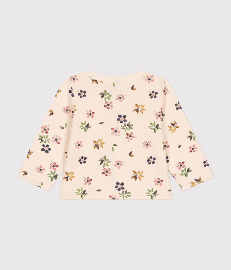 Baby-Cardigan aus Doppeljersey naturfarben/vielfarbig