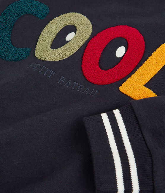Kinder-Sweatshirt aus Molton für Jungen blau SMOKING