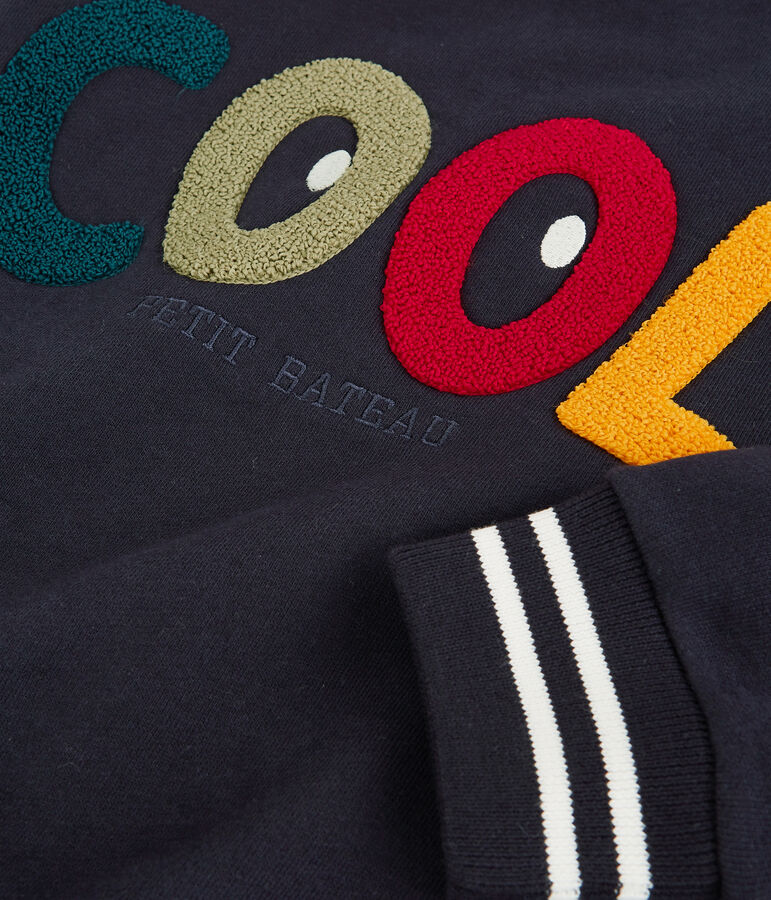 Kinder-Sweatshirt aus Molton f&uuml;r Jungen blau