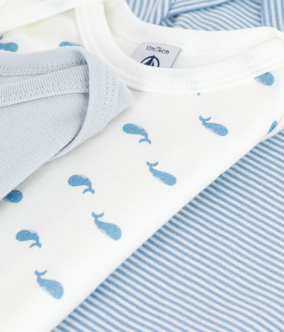 Set langärmeliger Baby-Bodys aus Baumwolle mit Walmotiv variante 1